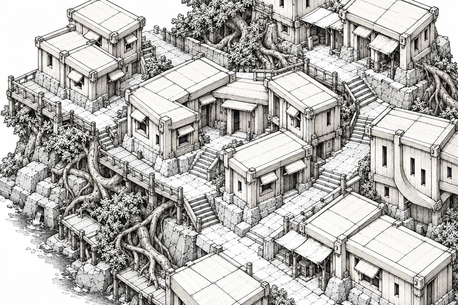 Homes, short stair flights and shared landings make a neighbourhood around the Growth.