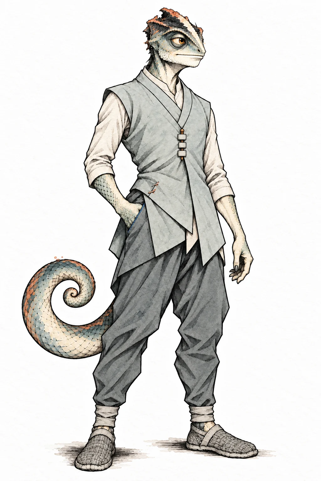 Pell’s funeral clothing, in a character and costume study.