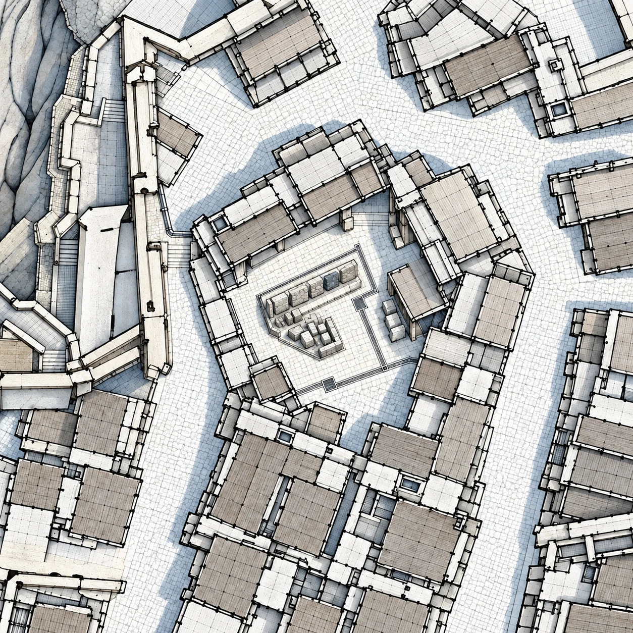 A Dorran courtyard study